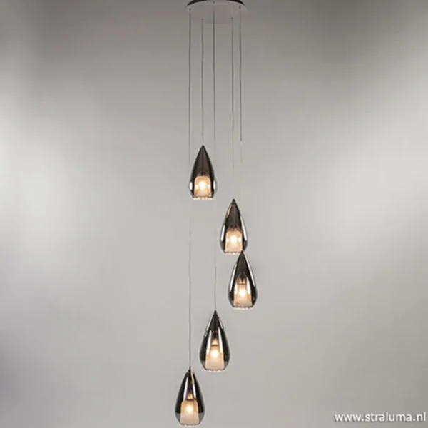 smokey_glazen_videhanglam_1.webp Best Sale Straluma Smokey glazen vide-hanglamp chroom