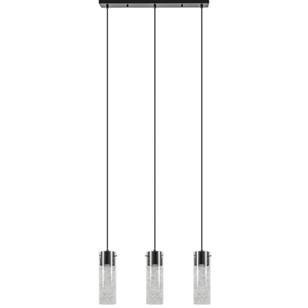 speelse_hanglamp_zwart_me_0.webp Flash Sale Straluma Speelse hanglamp zwart met helder glas 3-lichts