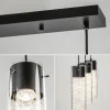 speelse_hanglamp_zwart_me_2.webp Flash Sale Straluma Speelse hanglamp zwart met helder glas 3-lichts