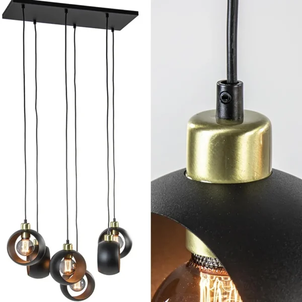 speelse_lichts_hanglamp_z_1.webp New Straluma Speelse 6-lichts hanglamp zwart met goud