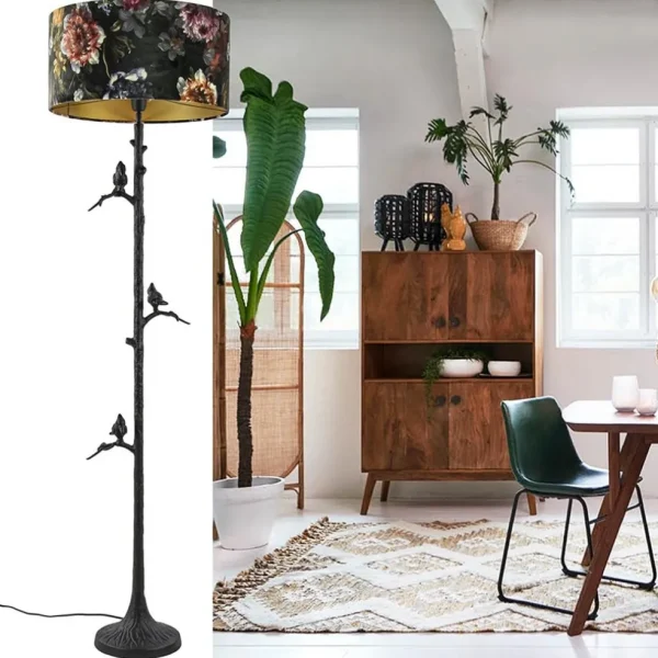 staande_lampvoet_branch_z_4.webp Sale Straluma Staande lampvoet Branch zwart z/kap
