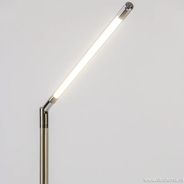 staande_leeslamp_nikkel_m_2.webp Best Sale Straluma Staande leeslamp nikkel met dimmer