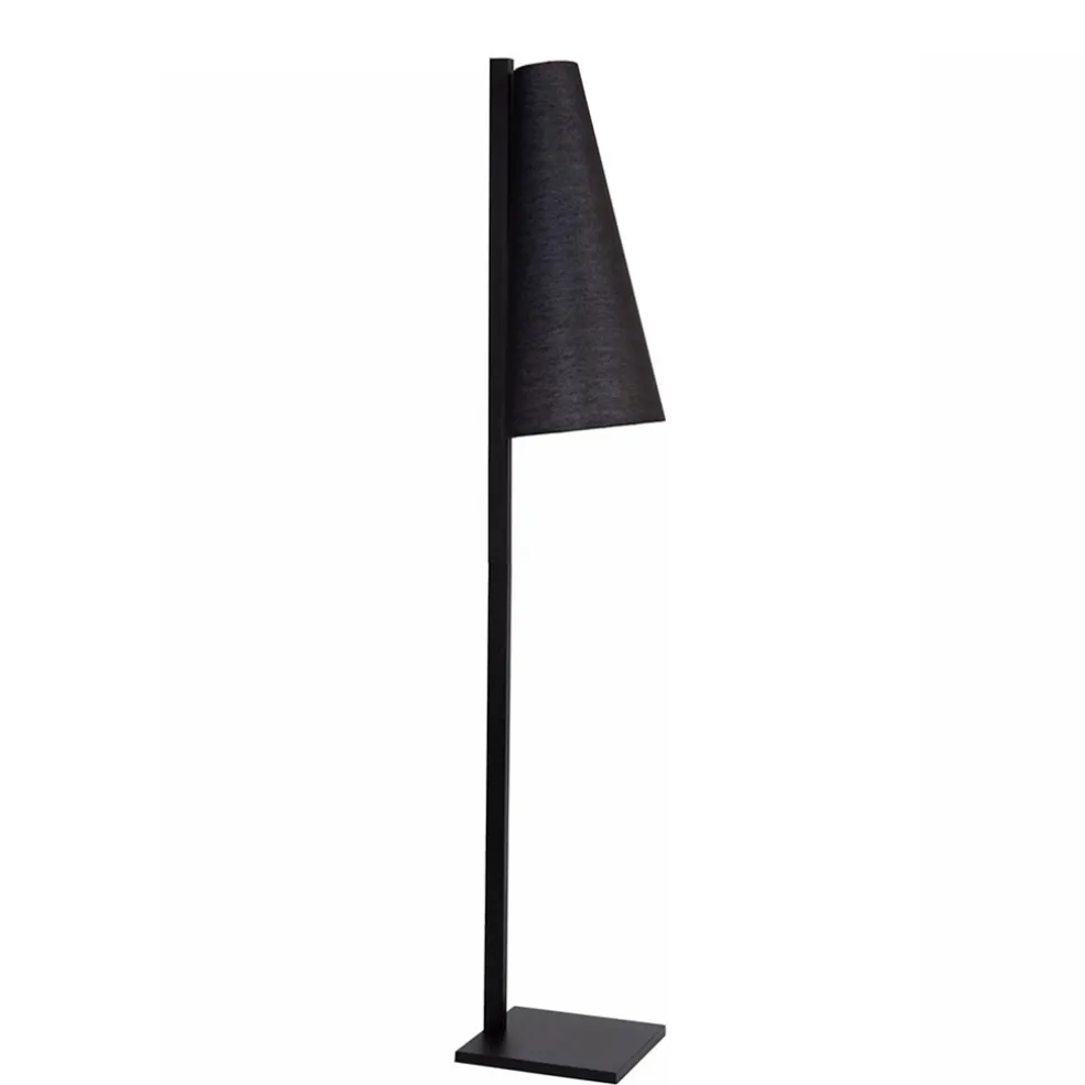staande_schemerlamp_mat_z_0.webp Clearance Straluma Staande schemerlamp mat zwart met linnen kap