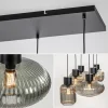stijlvolle_lichts_eettafe_2.webp New Straluma Stijlvolle 6-lichts eettafelhanglamp zwart met smoke glas