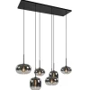 stijlvolle_lichts_hanglam_1.webp Fashion Straluma Stijlvolle 6-lichts hanglamp zwart met gradiënt smoke glas