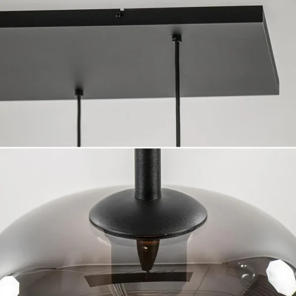 stijlvolle_lichts_hanglam_3.webp Fashion Straluma Stijlvolle 6-lichts hanglamp zwart met gradiënt smoke glas