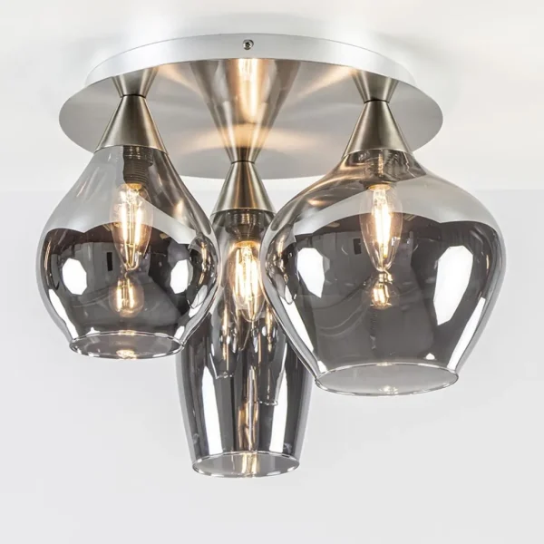 stijlvolle_plafondlamp_ni_1.webp Clearance Straluma Stijlvolle plafondlamp nikkel mat met smoke glas