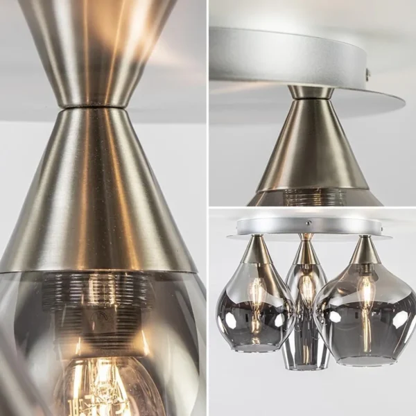 stijlvolle_plafondlamp_ni_3.webp Clearance Straluma Stijlvolle plafondlamp nikkel mat met smoke glas