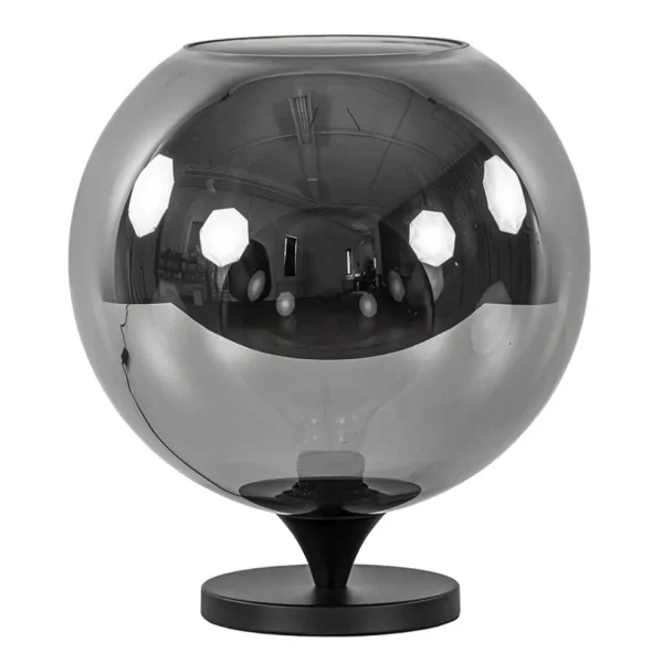 Cheap Straluma Stijlvolle tafellamp zwart met smoke/titanium glazen bol