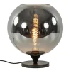 Cheap Straluma Stijlvolle tafellamp zwart met smoke/titanium glazen bol