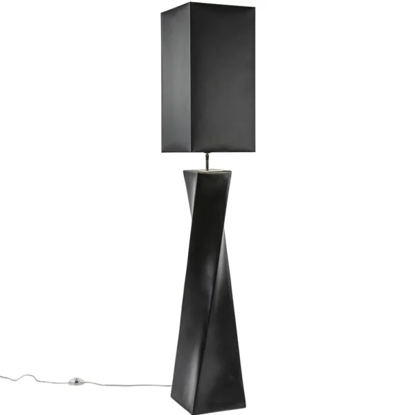 stijlvolle_vloerlamp_zwar_1.webp Best Sale Straluma Stijlvolle vloerlamp zwart keramiek met hoge kap