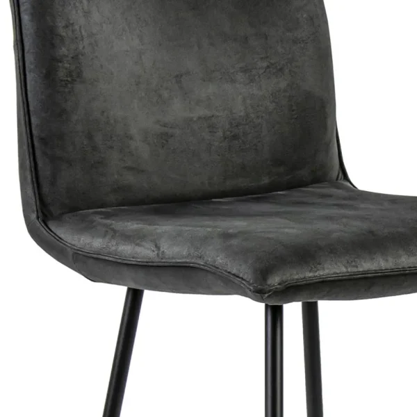 Clearance Straluma Stoere barkruk met bull lederen zitting antraciet