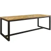 stoere_eettafel_mangohout_0.webp Cheap Straluma Stoere eettafel mangohout met visgraat en zwarte poot