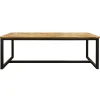 stoere_eettafel_mangohout_1.webp Cheap Straluma Stoere eettafel mangohout met visgraat en zwarte poot