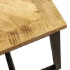 stoere_eettafel_mangohout_2.webp Cheap Straluma Stoere eettafel mangohout met visgraat en zwarte poot