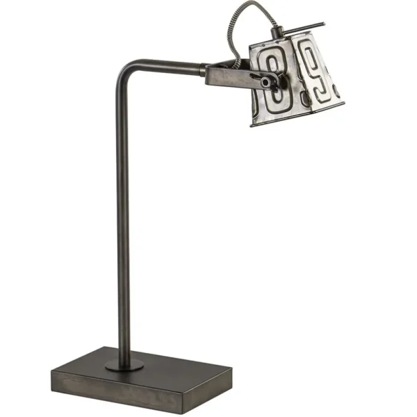 Clearance Straluma Stoere industriele tafel/bureaulamp black steel