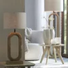 Discount Straluma Stoere lampvoet hout naturel Light and Living