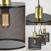 Clearance Straluma Stoere 3-lichts hanglamp mat zwart met goud