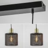 Clearance Straluma Stoere 3-lichts hanglamp mat zwart met goud