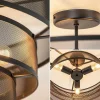 stoere_ronde_plafondlamp__2.webp New Straluma Stoere ronde plafondlamp mat zwart metaal 56 cm