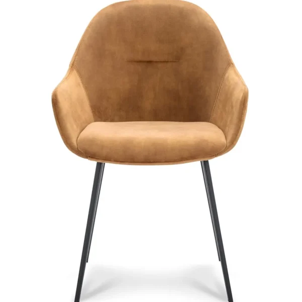 stoffen_armstoel_cognac_m_1.webp Online Straluma Stoffen armstoel cognac met zwarte pootjes