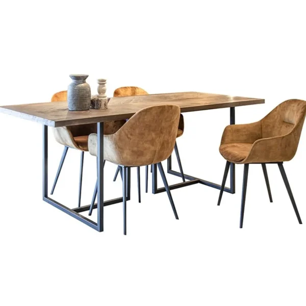 stoffen_armstoel_cognac_m_4.webp Online Straluma Stoffen armstoel cognac met zwarte pootjes