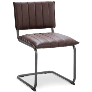 stoffen_eetkamerstoel_bru_0.webp New Straluma Stoffen eetkamerstoel bruin met gunmetal onderstel