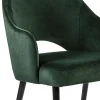 stoffen_eetkamerstoel_vel_3.webp Clearance Straluma Stoffen eetkamerstoel velours groen met zwarte houten poot