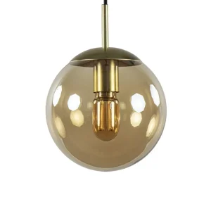 strak_klassieke_hanglamp__0-2.webp Cheap Straluma Strak klassieke hanglamp amber glas met messing 20 cm