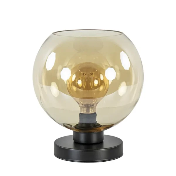 strak_klassieke_tafellamp_0-2.webp Store Straluma Strak klassieke tafellamp zwart met amber glas