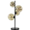 strak_klassieke_tafellamp_0-4.webp Best Sale Straluma Strak klassieke tafellamp zwart met amber glas