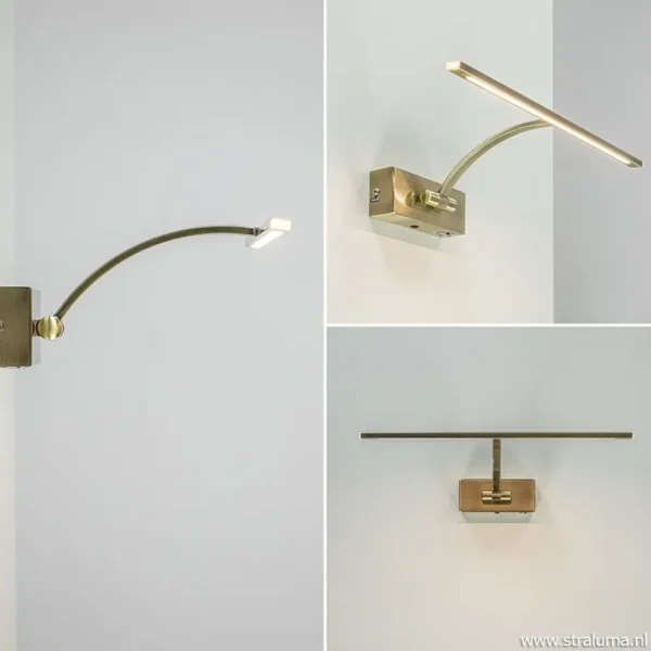 strak_klassieke_wandlamp__1.webp Outlet Straluma Strak klassieke wandlamp brons dimbaar LED