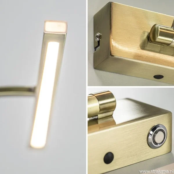 strak_klassieke_wandlamp__2.webp Outlet Straluma Strak klassieke wandlamp brons dimbaar LED