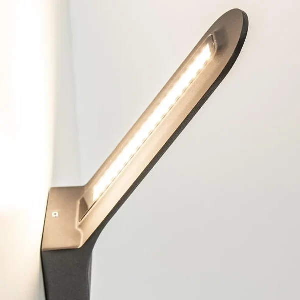 Hot Straluma Strakke design LED buitenlamp zwart wand