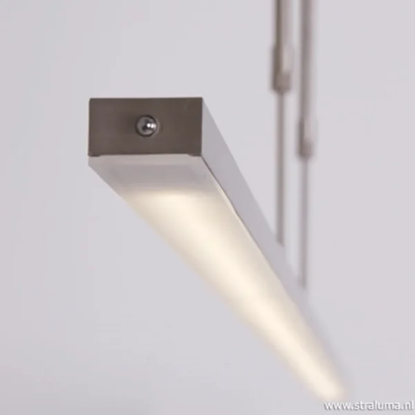 strakke_hanglamp_led_staa_2.webp Sale Straluma Strakke hanglamp LED staal incl. dimmer
