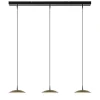 Hot Straluma Strakke 3-lichts hanglamp LED mat zwart/mat goud