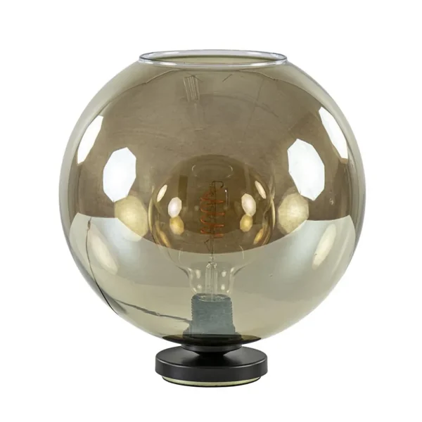 Sale Straluma Tafellamp Bella zwart + smoke glas 30cm