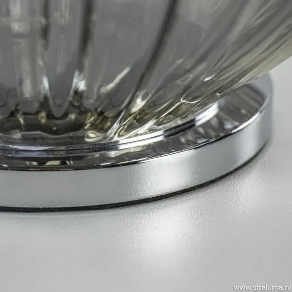 tafellamp_egg_rib_smoke_g_2.webp Shop Straluma Tafellamp Egg Rib smoke glas