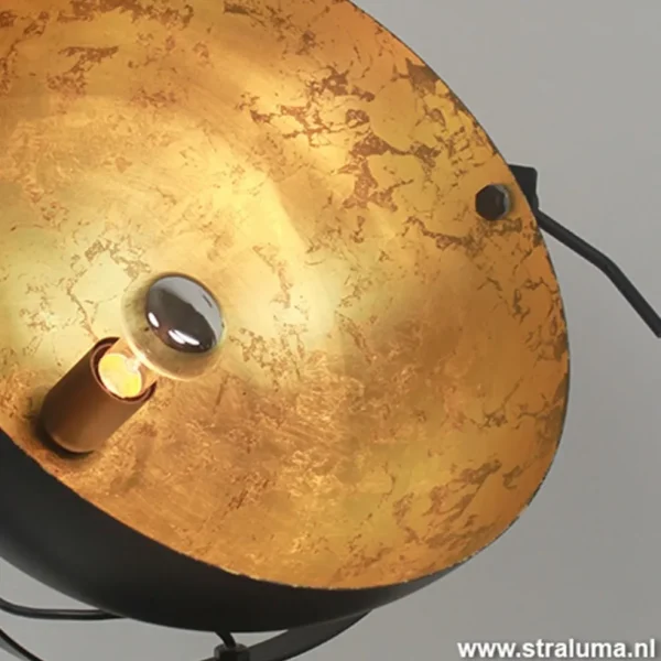 Cheap Straluma Tafellamp Larino gunmetal/goldleaf 30cm