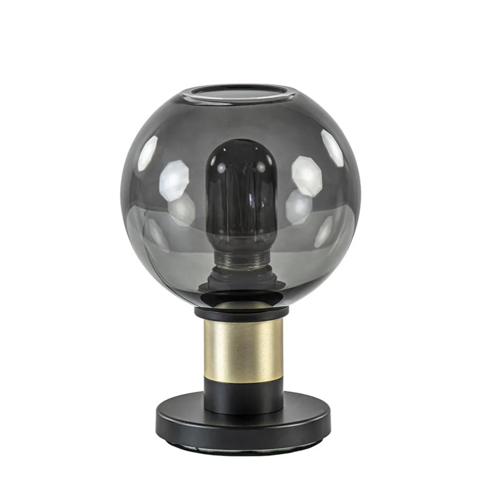 tafellamp_lazise_cm_zwart_0.webp Discount Straluma Tafellamp Lazise 15cm zwart/smoke/goud