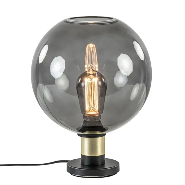 Shop Straluma Tafellamp Lazise 25cm zwart/smoke/goud