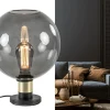 Shop Straluma Tafellamp Lazise 25cm zwart/smoke/goud