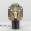 Outlet Straluma Tafellamp Lett zwart + smoke glas 20cm