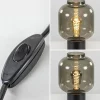 Outlet Straluma Tafellamp Lett zwart + smoke glas 20cm
