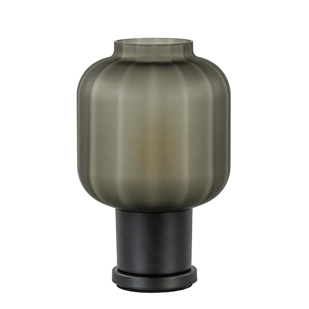 tafellamp_lett_zwart_met__0.webp Outlet Straluma Tafellamp Lett zwart met mat smoke glas
