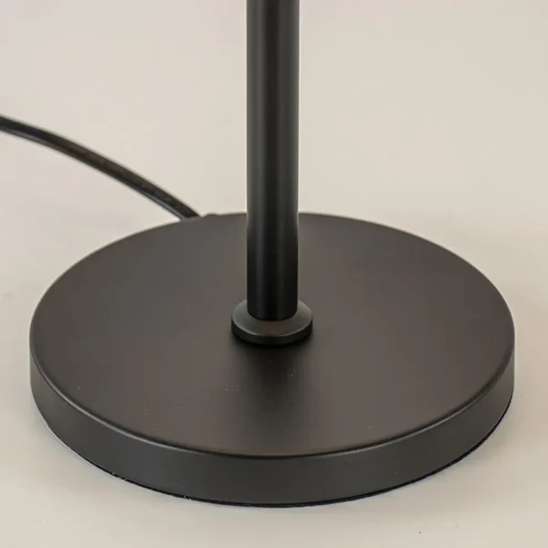 Hot Straluma Tafellamp mat zwart met wit glas hoog