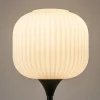 Hot Straluma Tafellamp mat zwart met wit glas hoog