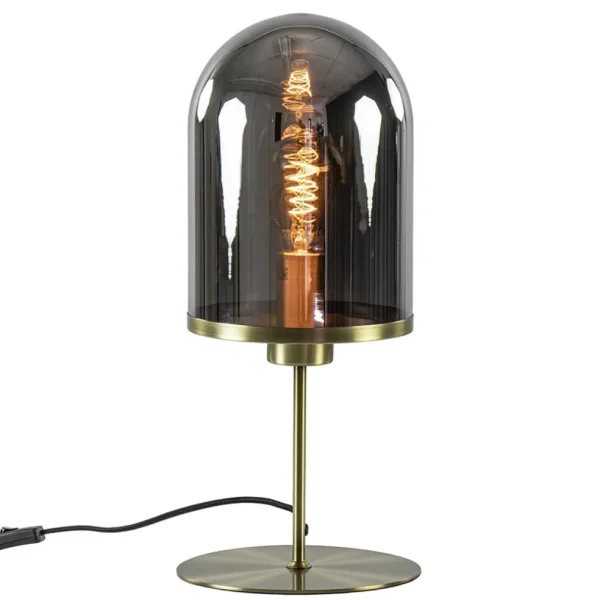 tafellamp_maverick_antiek_1.webp Online Straluma Tafellamp Maverick antiek brons met smoke glas