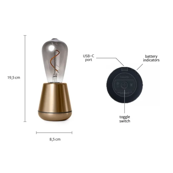 tafellamp_met_oplaadbare__1.webp Outlet Straluma Tafellamp met oplaadbare batterij goud/smoke dimbaar