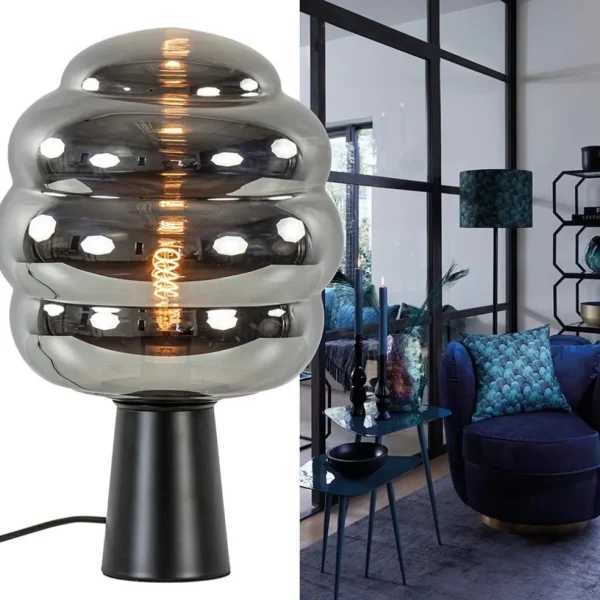 tafellamp_misty_zwart__ti_4.webp Flash Sale Straluma Tafellamp Misty zwart + titanium glas